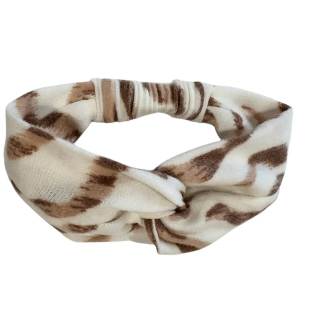 NWOT COLSIE Cute Soft Stretchy Animal Print Twist Knot Lounge PJ Headband